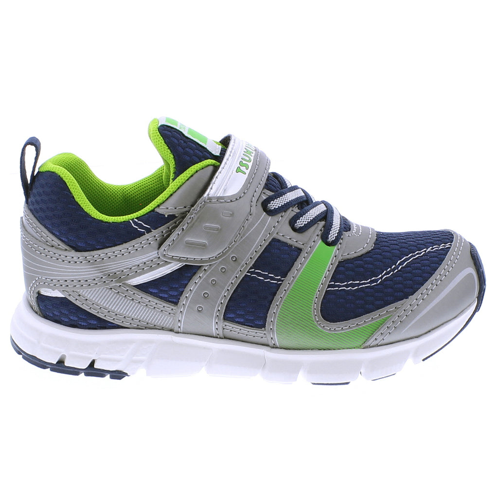 VELOCITY Child Shoes (Steel/Green) | Kids Shoes